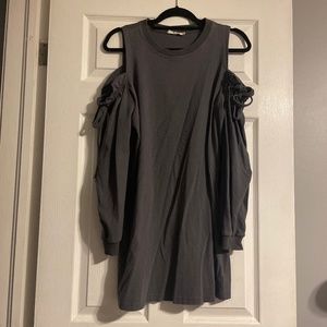 Gray sweatshirt dress
